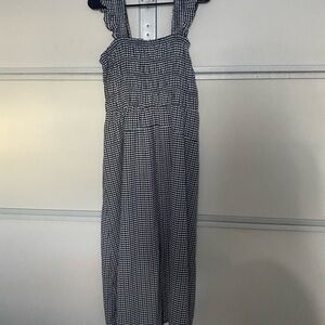 Old Navy Black and White Gingham Midi Dress